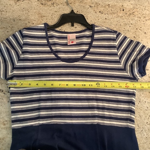 Hanna Andersson Navy and White Striped Dress Cotton Size Small - Picture 4 of 5